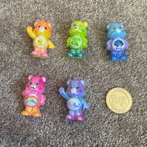 Care Bears Unlock the Magic Metallic Set of 5 Bears with Collector’s Coin